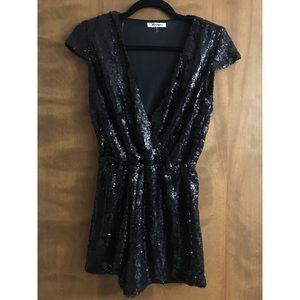 Black Sequin Romper